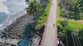 the beautiful beach seen from above