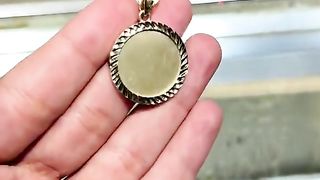 Real Gold & Diamond Memorial Picture Pendants