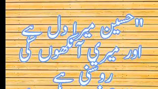 Hadith sharif. Husain razialahutala anho.