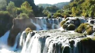 The waterfall is really beautiful