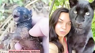 She got a black cheeta beautiful