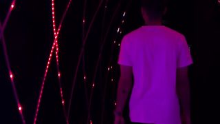 As you move through the Cosmic Sounds tunnel at