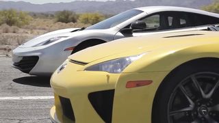 Bugatti Veyron vs Lamborghini Aventador vs Lexus LFA vs McLaren -12C - Head 2 Head Episode 8.