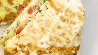 Breakfast quesadilla - I made this tortilla omelette for breakfast and it was delicious