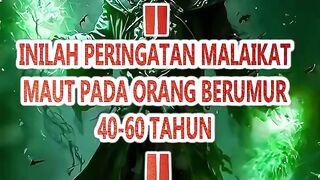 PERINGATAN MALAIKAT MAUT PADA USIA 40 SAMPAI 60 TAHUN