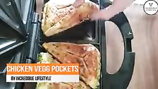 Without Bread Chicken Sandwich In Sandwich Maker tea time Snack-vegg Recipe ♥️♥️♥️