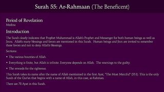 Surah Ar-Rahman (The Beneficent)_ Arabic and English translation.