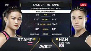 【FULL FIGHT】 Stamp vs. Ham Seo-Hee | ONE Fight Night 14 -- แสตมป์ แฟร์เท็กซ์ vs ฮาม ซอ ฮี