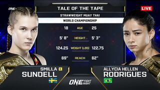 【FULL FIGHT】 Smilla Sundell vs. Allycia Rodrigues | ONE Fight Night 14