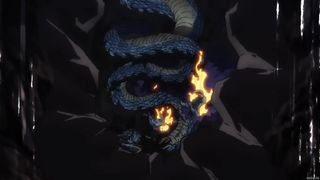 Kaido's death, Luffy Gear 5 plunges Kaido into volcanic lava