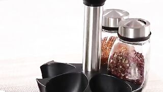 rotating 6 bottles spice rack