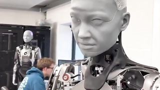 The robot wakes up and takes a deep breath - imagine this technology in 10 years