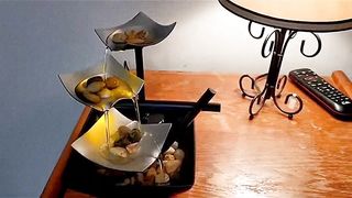 Homedics Tabletop Water Fountain, Home Décor Soothing and Natural River Rocks.