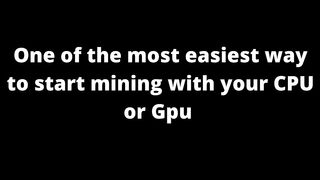 start mining with your laptop or desktop computer!!!