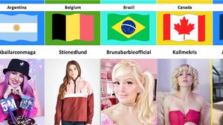 Beautiful TikTokers from different countries