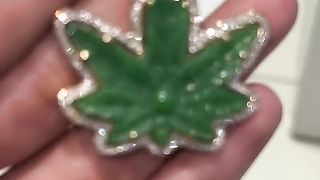 Natural Jade, Real Diamond & Gold Medical Lead Pendant