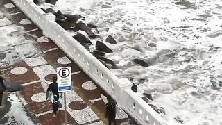 Ressaca do mar em Santos 2