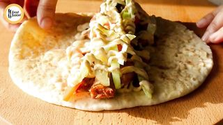 Grilled chicken shawarma with Lebanese style pita bread Recipe By Food Fusion
