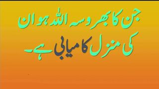 جن  کا بھروسہ  اللّه پے ہو انکی منزل کامیابی ہے