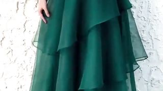 Beautiful green maxi frock