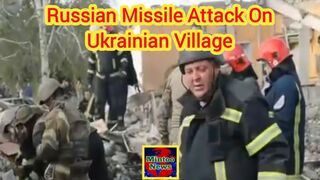 Russian missile attack on funeral in Hroza village of Ukraine