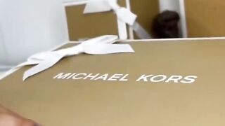 Michael Kors Jet Set Travel Signature PVC Medium Logo Chain Crossbody Flight Bag