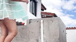 One day of cool milf! laundry