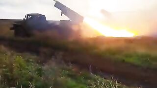 Ukrainian Grad MLRS Strikes Russian Positions | RCF