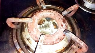 How To Clean Gas Burner & Stove At Home ???? In Rs_15 _ Gas Burner Cleaning Tips _ Kitchen Tips & Hacks