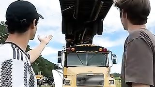 mrbeast. How Many School Buses Can We Stack?