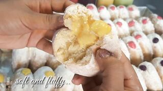ASSORTED BAVARIAN FILLED DONUT_ UBE, PINEAPPLE, STRAWBERRY, AND MATCHA_PANG-NEGOSYO AT BAKERY