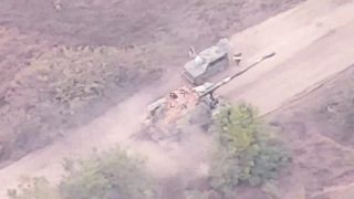 Ukraine Russia War | Ukrainian Shark Drone Watches Russian MSTA-S Resupply from SUV | RCF