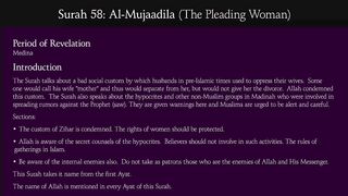 Surah Al-Mujadilah (The Pleading_ The Pleading Woman)_ Arabic and English translation.