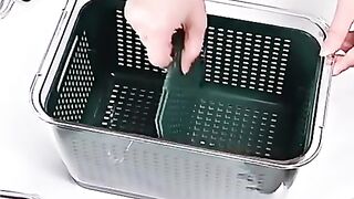 Kitchen Basket Wash Fruit and Vegetable Drain Basket Multifunctional Food Storage Box Refrigerator Food Preservation Plastic