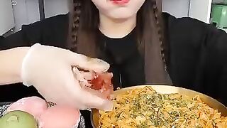 Eating Challenge ( 5 Mochi, 5lb Pasta, 4 Mutton Ribs ) - #