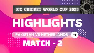 2nd Worldcup Match Paskitan V/s Netherlanad dated 06-10-2023
