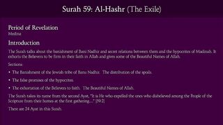 Surah Al-Hashr (Exile_ Banishment)_ Arabic and English translation.