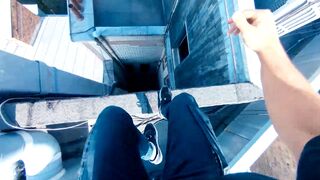 Paris rooftop parkour