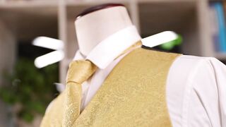 Hi-Tie 20 Color Silk Men's Vests Tie Business Formal Dress Slim Sleeveless