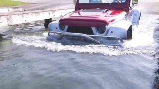 Amphibious Jeep Drives On Water With Ease