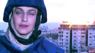 Missile impact when going live “Youmna, please take cover.” #shorts