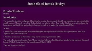 Surah Al-Jumu_ah (The Congregation_ Friday)_ Arabic and English translation.