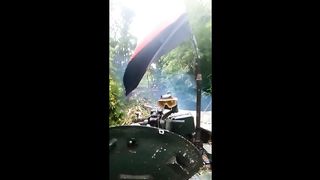 Ukraine Russia War | Ukrainian T-72 Tank with UPA Flag | Zaporozhye | RCF