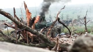 Ukraine Russia War | Soldiers Witness Burning Russian T-90M | Maryanka, Donetsk Region | RCF