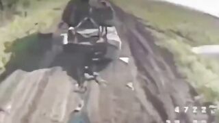 Ukraine Russia War | Two Ukrainian FPV Drones Strike Russian MSTA-S Gun | Explosive Result | RCF