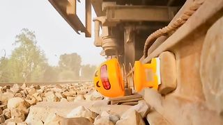 What happened when train running on line