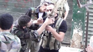 Al-Farouq Battalion vs. Syrian Army | Homemade Slingshot Explosives | Homs 2012 | RCF