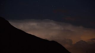 Electrical storm in the mountain