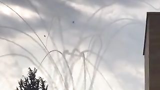 Israel War | Iron Dome Intercepting Rockets Over Jerusalem | 2023-10-09 | RCF