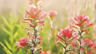 dreamy video of a field at sunset